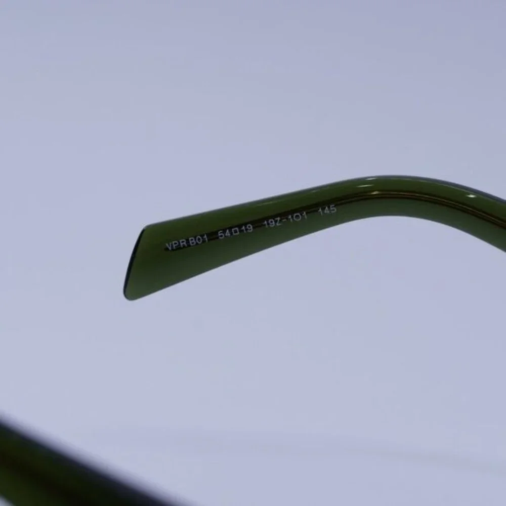 Prada PRB01V 19Z1O1 Eyeglasses Transparent Bottle Green 54mm Cat Eye Frame - Picture 6 of 10
